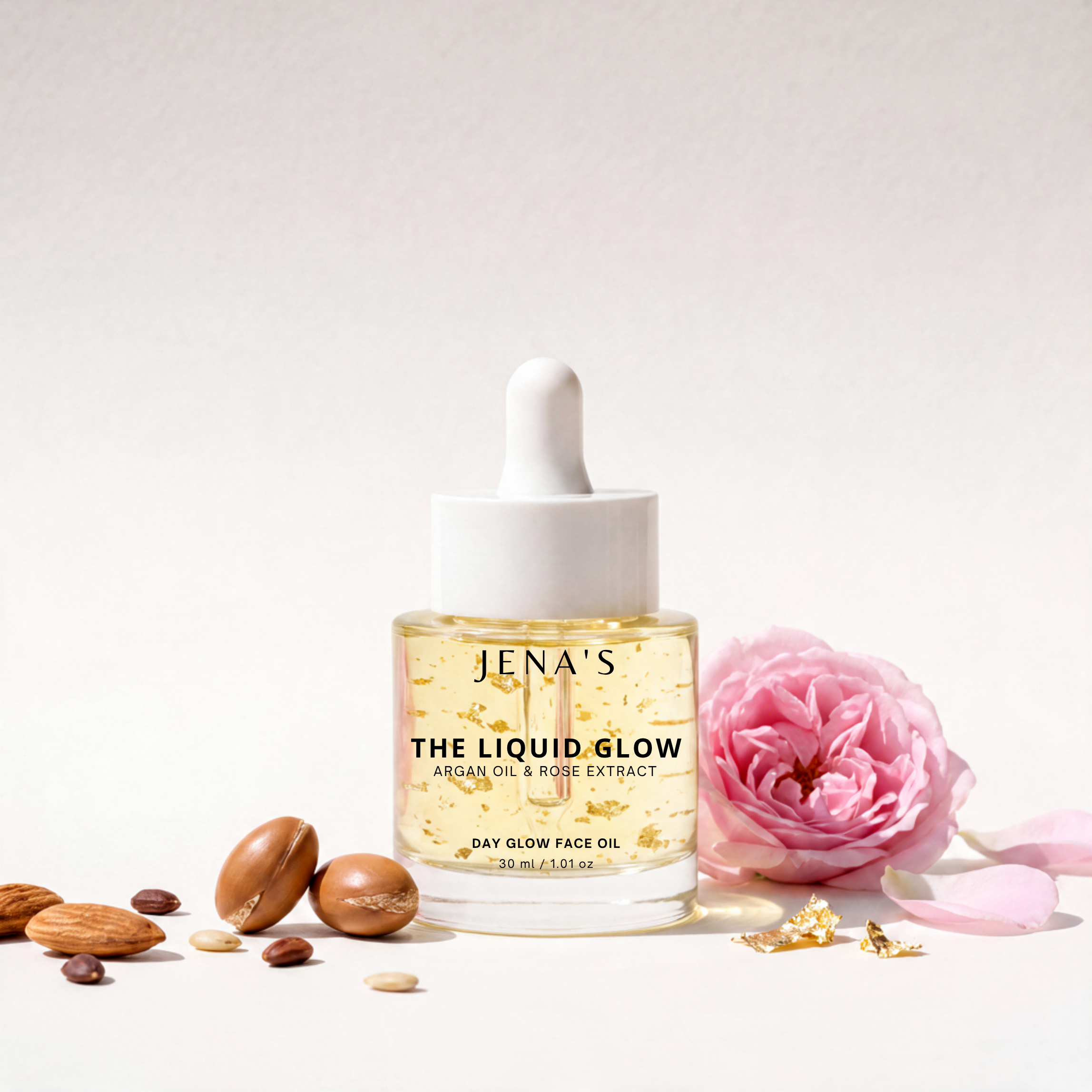 THE LIQUID GLOW | زيت الوجه النهاري بالأرغان والذهب